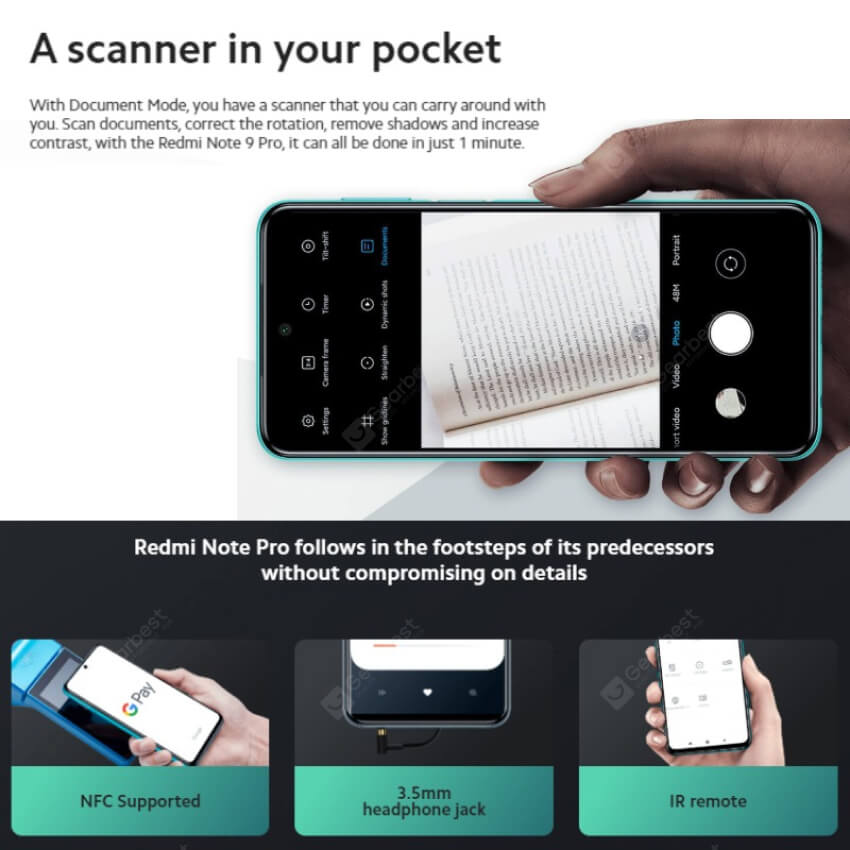 Global Version Redmi Note 9 Pro 6GB RAM 64GB ROM Smartphone Mobile Phone - Image 4