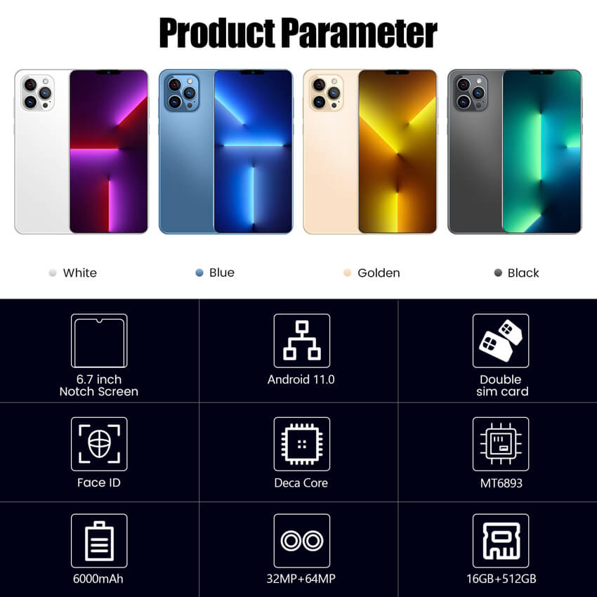 Global Version 6.7 Inch U Screen 5G Smartphone 12GB+512GB for Apple IPhone 13 Pro Max - Image 6